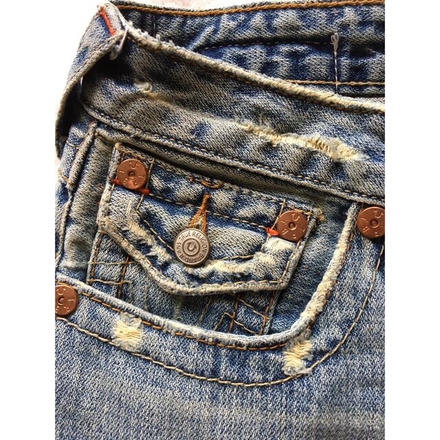 黒タタキSL/朱天黒 TRUE RELIGION トゥルーレリジョン スワロフスキー