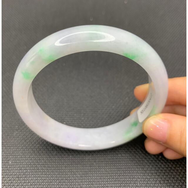 10%OFF】 本翡翠バングル 緑 ミャンマー産 ブレスレット+バングル