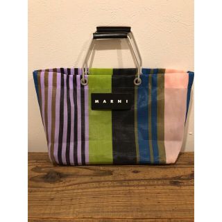 マルニ(Marni)のMARNI FLOWER CAFE ストライプ　バッグ　ミニ(トートバッグ)