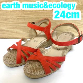 アースミュージックアンドエコロジー(earth music & ecology)の◎earth music&ecology◎ オレンジサンダル 24cm(サンダル)