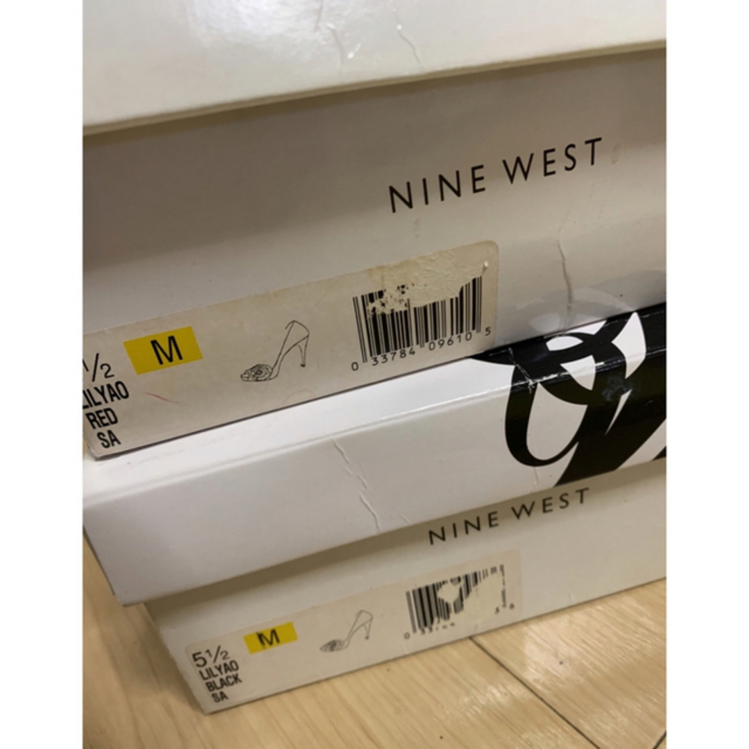 NINE WEST(ナインウエスト)の8/8〆◎貴重ナインウエスト海外高級ブランド靴ヒールパンプス薔薇パーティー可愛 レディースの靴/シューズ(ハイヒール/パンプス)の商品写真