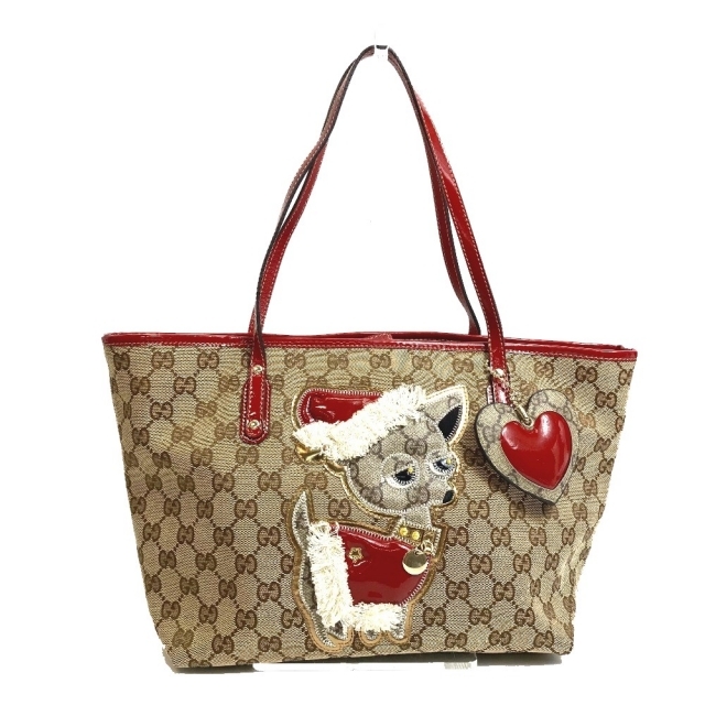 G - グッチ GUCCI グッチョリ チワワ サンタ 212376 GGキャンバス