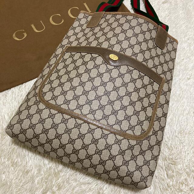 Gucci - 希少✨美品✨オールドグッチ トートバッグ GG柄 シェリー