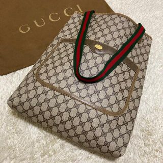 グッチ(Gucci)の希少✨美品✨オールドグッチ トートバッグ GG柄 シェリーライン PVC レザー(トートバッグ)