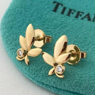 ティファニー(Tiffany & Co.)のTIFFANY K18YGオリーブリーフピアス(ピアス)