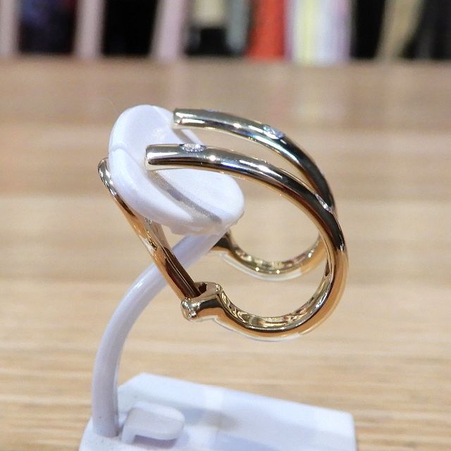 Tiffany & Co.(ティファニー)の新品同様 ティファニー ドッツ イヤリング K18YG ダイヤモンド Pt950 レディースのアクセサリー(イヤリング)の商品写真