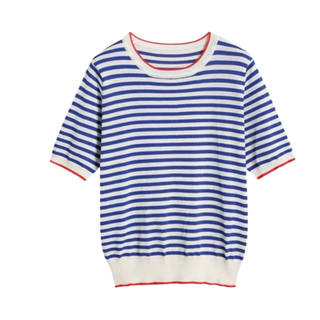 【border✖️Marin short Knit】ボーダー　半袖マリンニット(Tシャツ(半袖/袖なし))