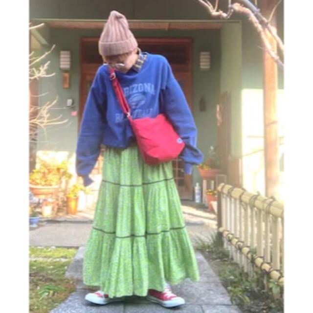 公式 trepied × BEAMS BOY フラワー テープ ロングスカート FREE SIZE