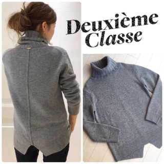 ドゥーズィエムクラス(DEUXIEME CLASSE)の美品 2015AW MUSE ドゥーズィエムクラス JADEタートルネックニット(ニット/セーター)