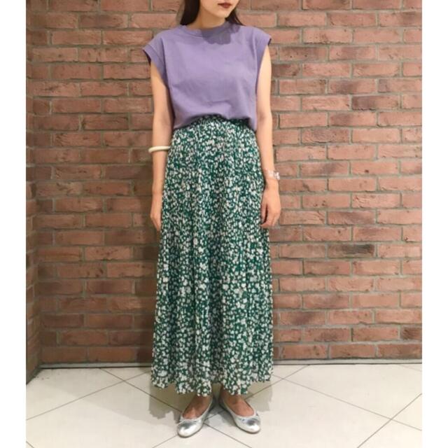 united arrows 新品 フラワープリントランダムプリーツスカート www