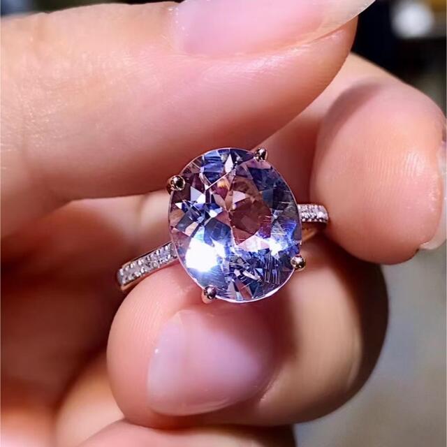 天然モルガナイト    リング 4.17ct k18 ¥