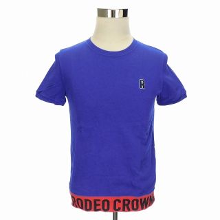 ロデオクラウンズワイドボウル(RODEO CROWNS WIDE BOWL)のロデオクラウンズワイドボウル Tシャツ カットソー 半袖 クルーネック S 青(Tシャツ/カットソー(半袖/袖なし))