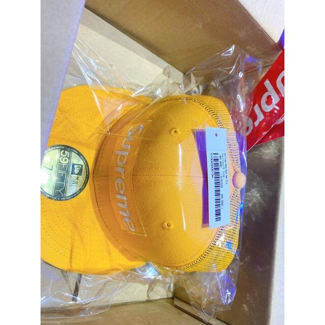 Supreme Box Logo Mesh Yellow New Era