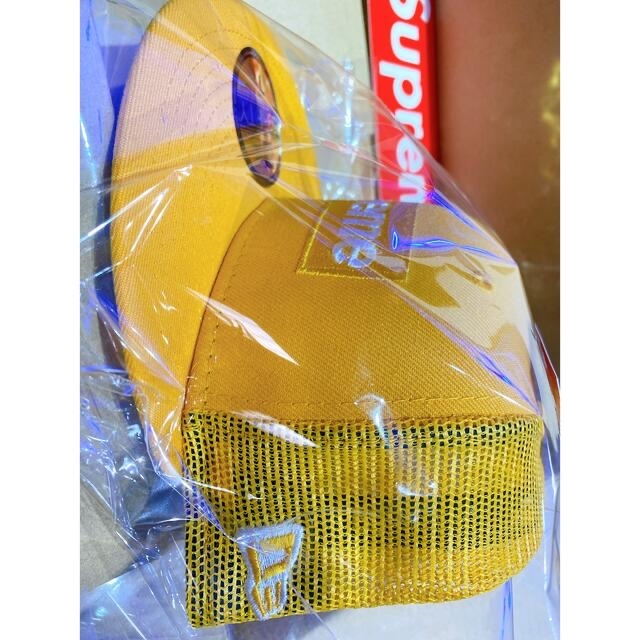 Supreme Box Logo Mesh Yellow New Era 2