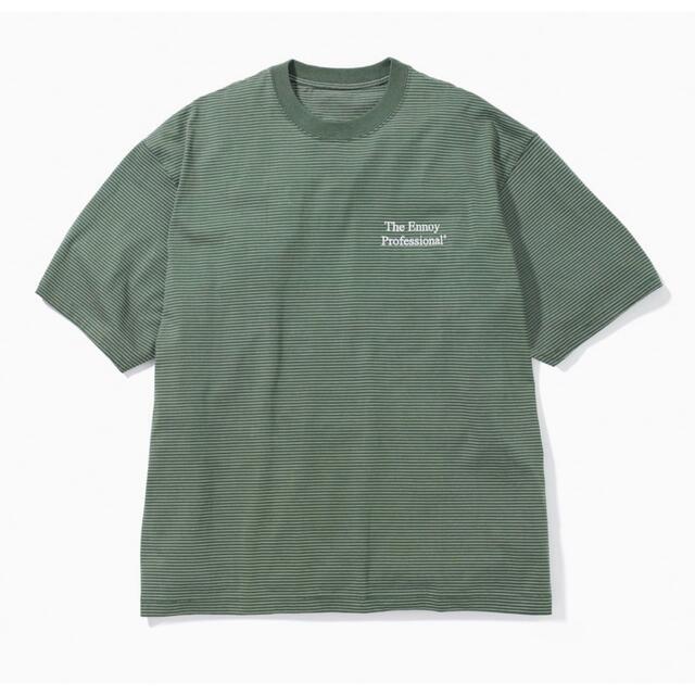 ennoy Border T-Shirt (GREEN × WHITE) XL