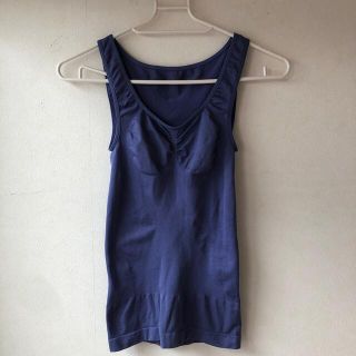 ユニクロ(UNIQLO)のユニクロ　着厚タンクトップ　インナータンクトップ　下着　XL ブルー(その他)