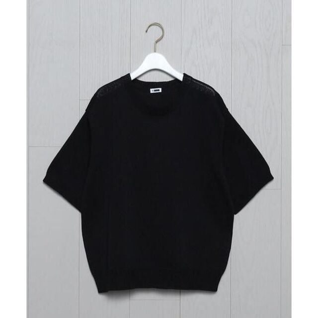 翌日発送◆7GAUGE COTTON SLIT HALF SLEEVE KNIT