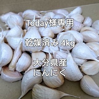 Today様専用 乾燥済み4kg 本年度 初物 大分県産 にんにく(野菜)