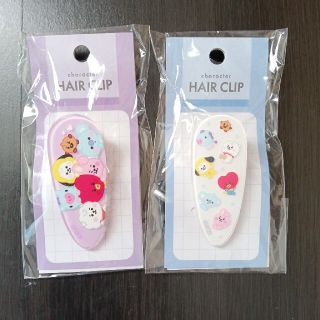 ビーティーイシビル(BT21)のBT21　BTS 　ラインフレンズ　ヘアクリップ　前髪クリップ　新品未使用未開封(バレッタ/ヘアクリップ)