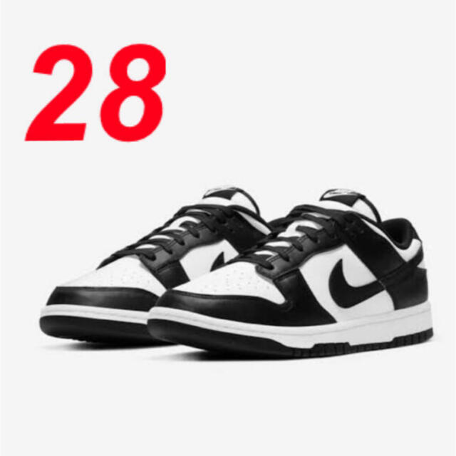 nike dunk low black white 28cm panda 白黒