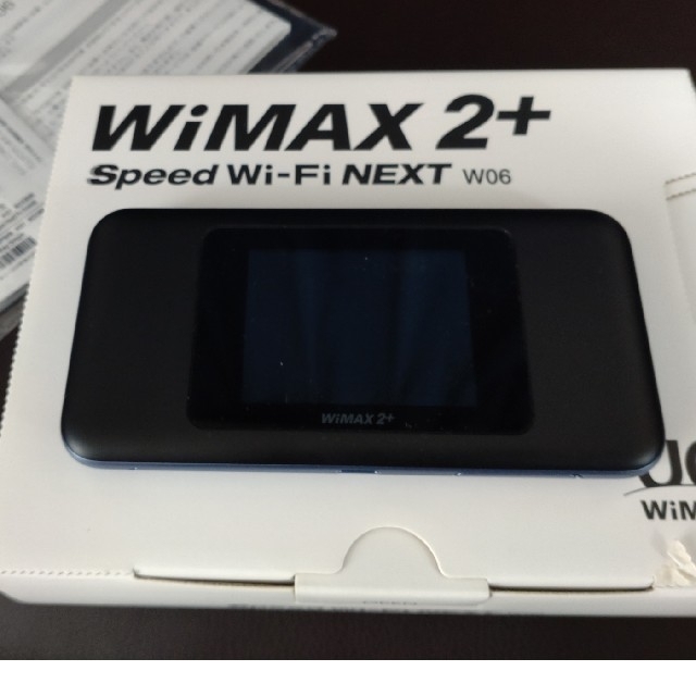 UQ WIMAX speed WIFI Next W06 ブラックXブルー