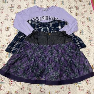 アナスイミニ(ANNA SUI mini)のANNA SUI MINI 140 長Tシャツ　キュロットスカート(スカート)