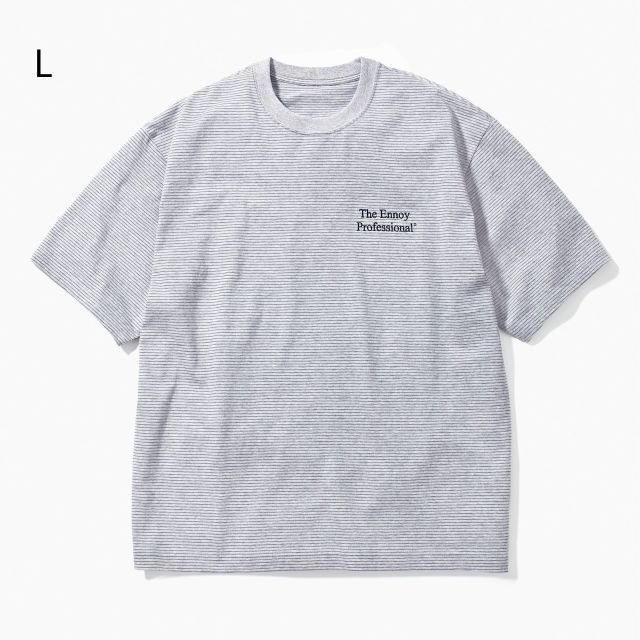 Ennoy エンノイ S/S Border T-Shirt GRAY NAVYＴシャツ