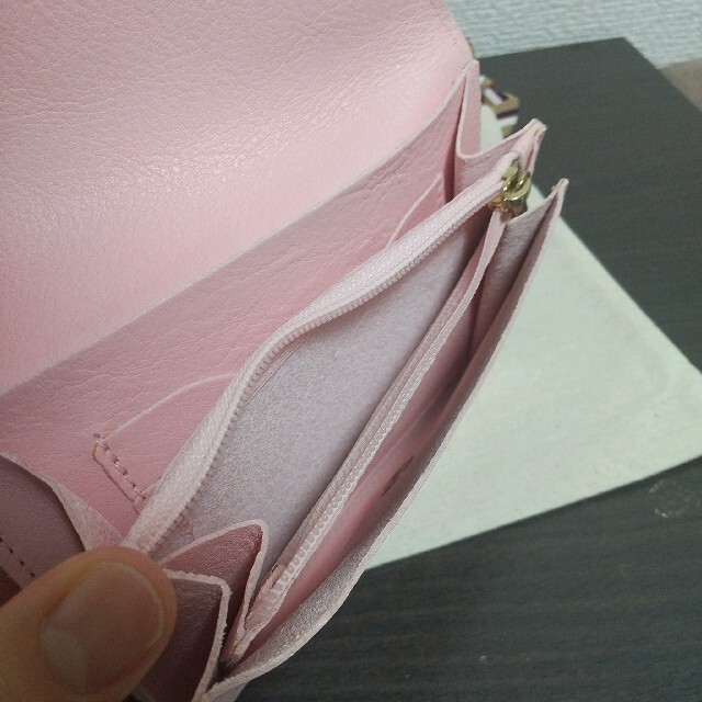 新品 イルビゾンテ 本革 レザー ウォレット  財布 折り財布 ピンク ローザ 3