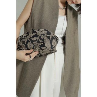 トゥデイフル(TODAYFUL)のflower jacquard clutch bag(クラッチバッグ)