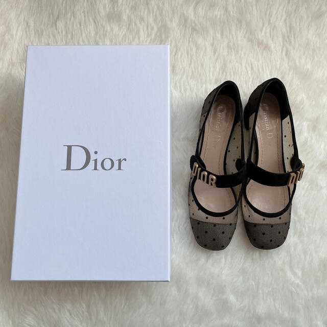 DIOR ドットメッシュ パンプス