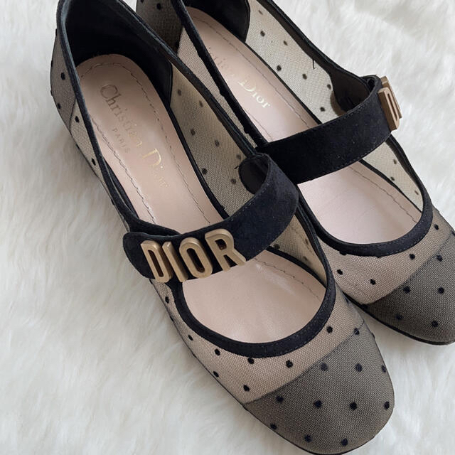 DIOR ドットメッシュ パンプス