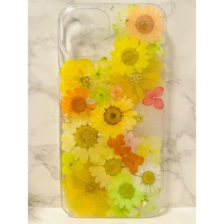 全機種対応 iPhoneケース 押し花ケース 押し花 ケース 花 Android(スマホケース)