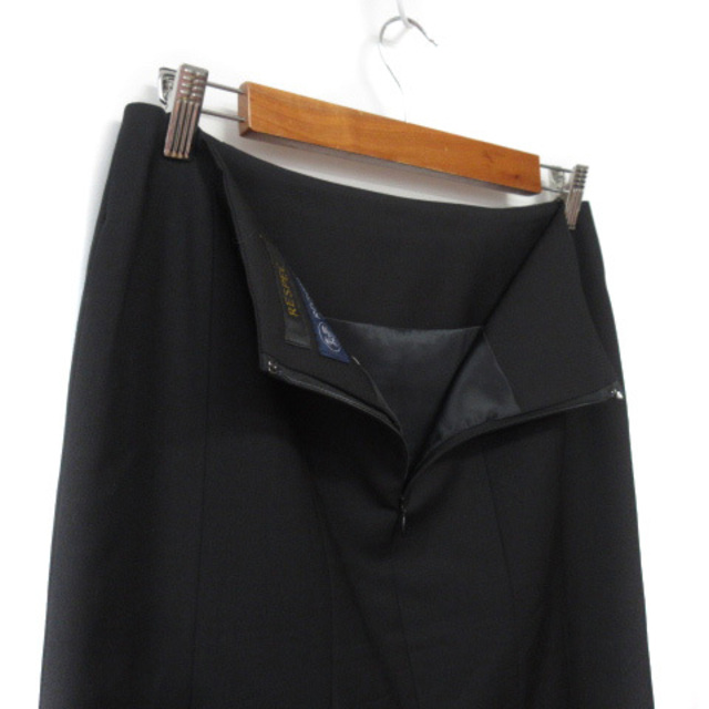 other(アザー)のRESPEC リスペック スカート タック スリット ウール 3 黒 ブラック レディースのスカート(ひざ丈スカート)の商品写真