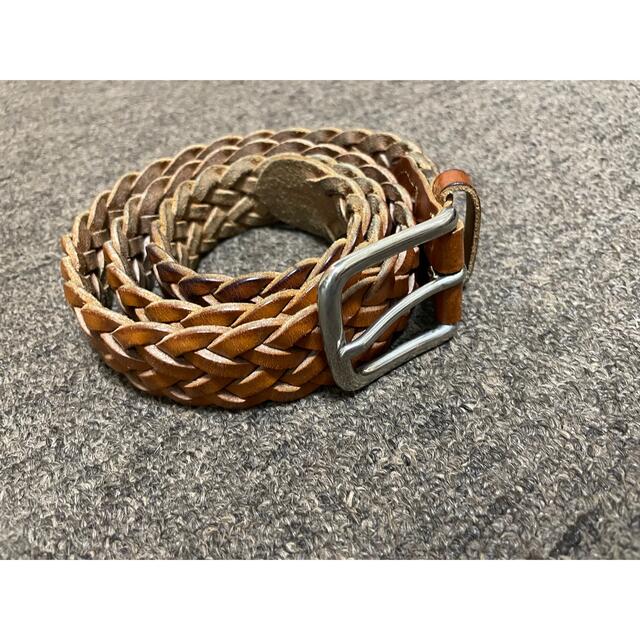 ホワイトハウスコックス メッシュベルト 編み込み-