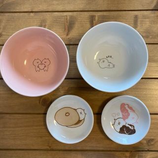 うさまる(ボウル×2,小皿×2)(キャラクターグッズ)