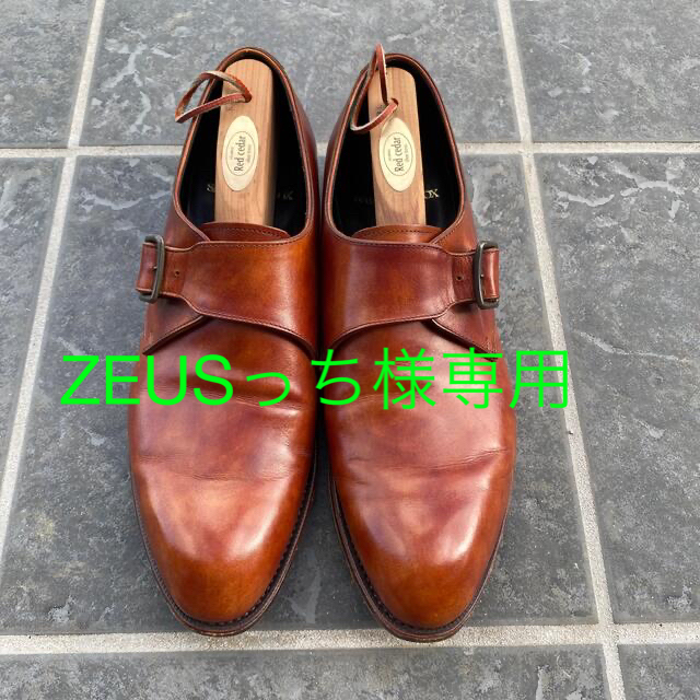 【美品】シェットランドフォックス　シングルモンク　革靴　ブラウン