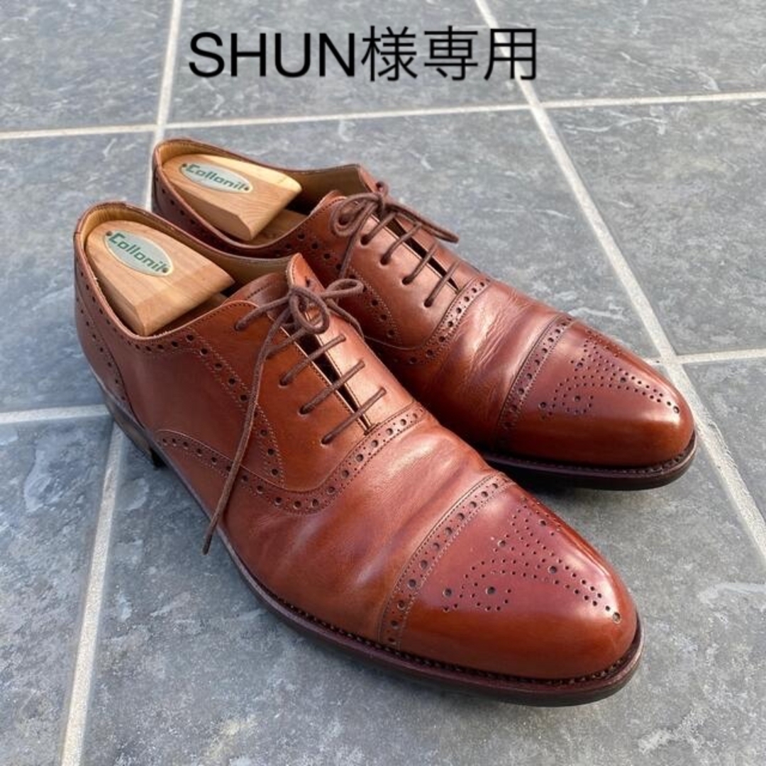 【YANKO】ブローグシューズ　革靴　ブラウン