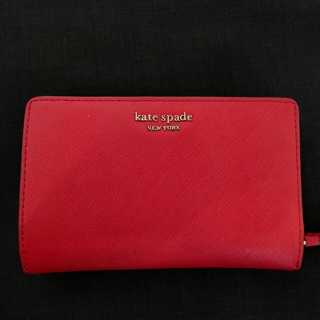 kate spade new york - ケイトスペード 二つ折り財布 レッド 赤の通販