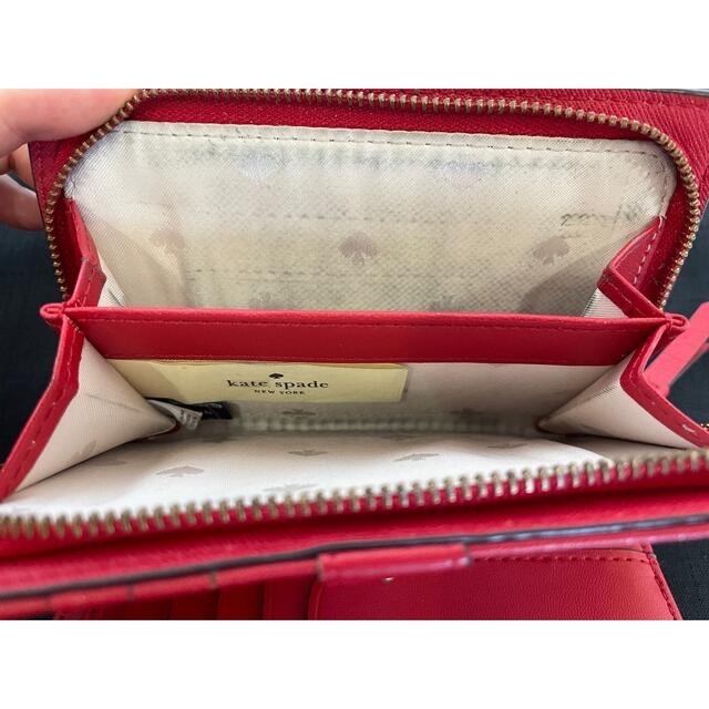 kate spade new york - ケイトスペード 二つ折り財布 レッド 赤の通販