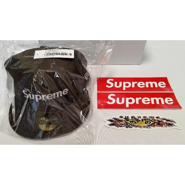 Supreme Box Logo Mesh New Era 茶 7-1/2 新品