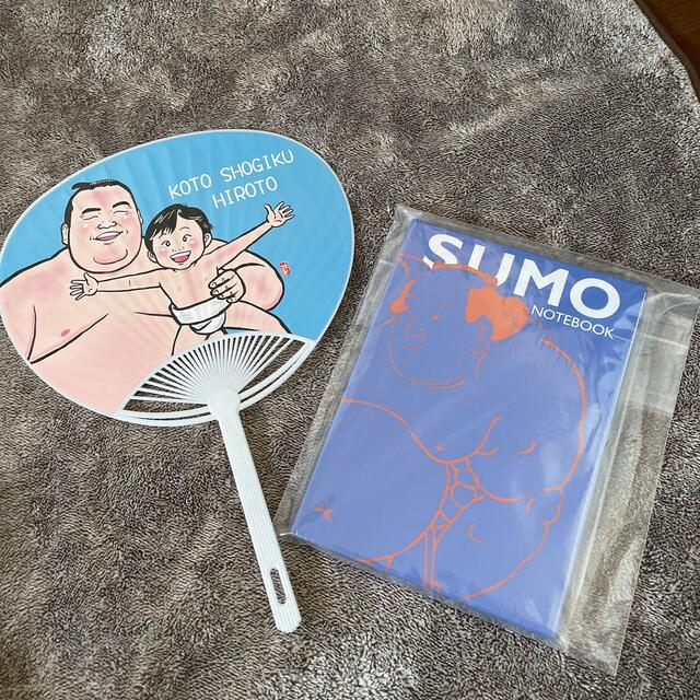 琴奨菊　うちわ　SUMO notebookセット インテリア/住まい/日用品の文房具(ノート/メモ帳/ふせん)の商品写真