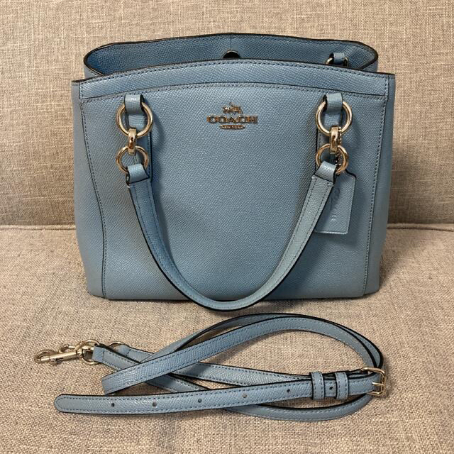 COACH コーチ ハンドバッグ　ショルダーバッグ　ブルーバッグ