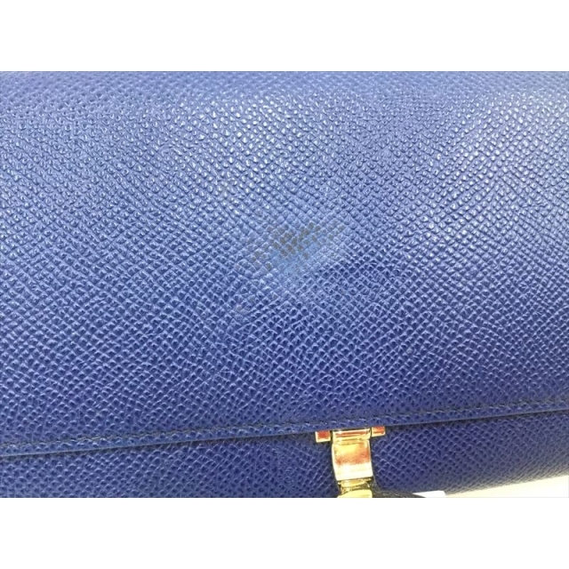 BVLGARI - 〇〇BVLGARI ブルガリ 二つ折り長財布 レザー ブルーダリア