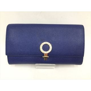 ブルガリ(BVLGARI)の〇〇BVLGARI ブルガリ 二つ折り長財布 レザー ブルーダリア 36317(財布)