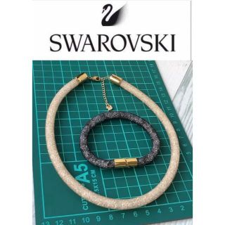 スワロフスキー(SWAROVSKI)の美品　スワロフスキーブレスレット チョーカーネックレス　2点set(ネックレス)