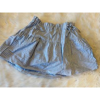 ザラキッズ(ZARA KIDS)のZARA baby サッカー生地ストライプ柄スカート 90(スカート)