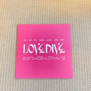 新品　同様　ive lovedive ピンクver CDのみ(K-POP/アジア)