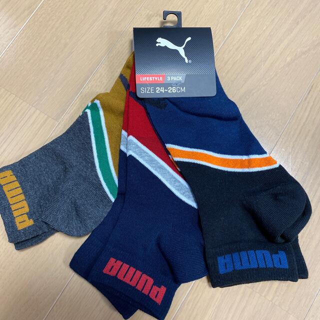 PUMA(プーマ)の靴下セール　新品PUMA靴下　3足セット メンズのレッグウェア(ソックス)の商品写真