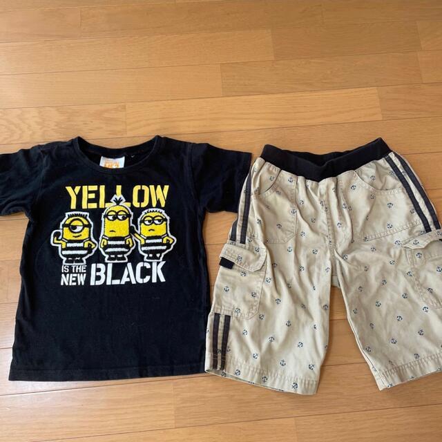 Tシャツ　ハーフパンツ　2枚セット　ミニオンズ キッズ/ベビー/マタニティのキッズ服男の子用(90cm~)(Tシャツ/カットソー)の商品写真