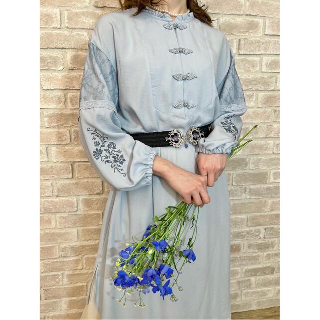 axes femme(アクシーズファム)のaxes♡チャイナボタン刺繍ワンピース レディースのワンピース(ロングワンピース/マキシワンピース)の商品写真